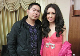 广州万向与明星合影