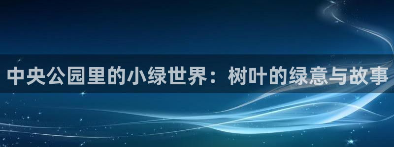 万向娱乐注册登录：中央公园里的小绿世界：树叶的绿意与故事